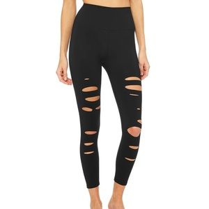 Alo 7/8 High-Waist Ripped Warrior